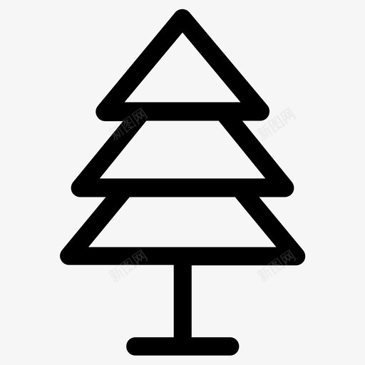树圣诞树自然图标svg_新图网 https://ixintu.com 圣诞树 松树 树 植物树 自然 自然树叶生态园天然林