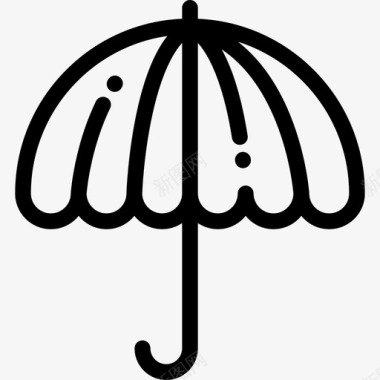 伞婴儿淋浴2直线型图标图标