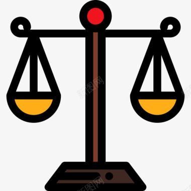 平衡正义3线条色彩图标图标