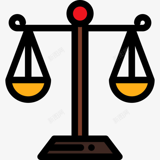 平衡正义3线条色彩图标svg_新图网 https://ixintu.com 平衡 正义3 线条色彩