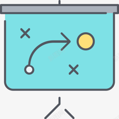 战略营销4色彩图标图标