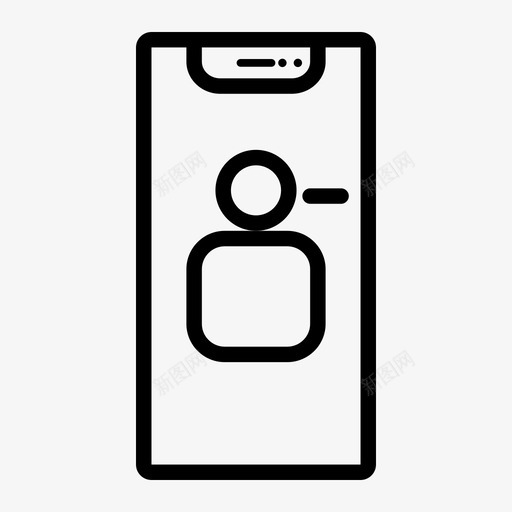 用户min智能手机图标svg_新图网 https://ixintu.com min 智能手机 用户 移动电话