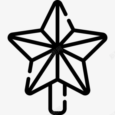 星星庆祝3直线图标图标