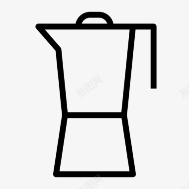 莫卡壶咖啡厅咖啡图标图标