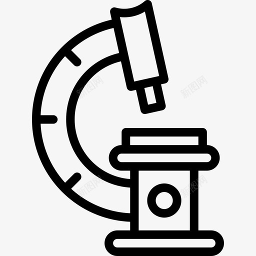 显微镜科学17线性图标svg_新图网 https://ixintu.com 显微镜 科学17 线性