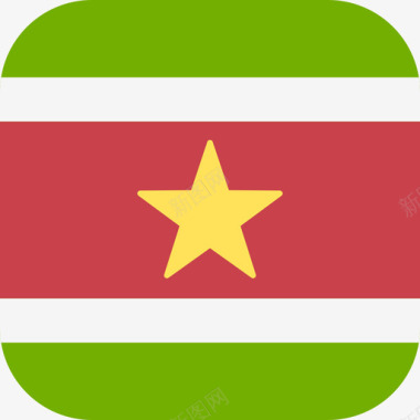 苏里南国际国旗3圆形方形图标图标