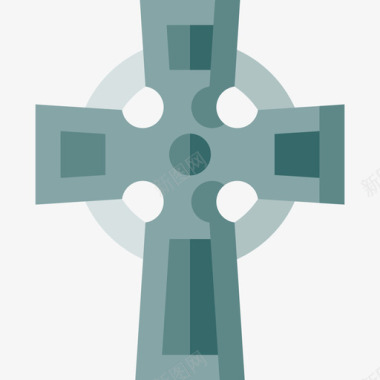 十字架圣帕特里克第12天平房图标图标