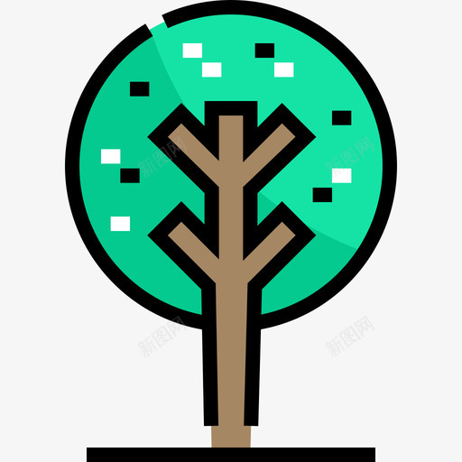 树木生态学15线形颜色图标svg_新图网 https://ixintu.com 树木 生态学15 线形颜色