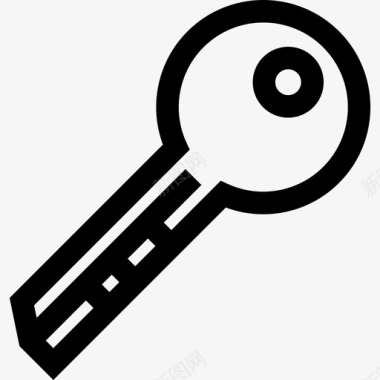 门钥匙实物资产8线性图标图标