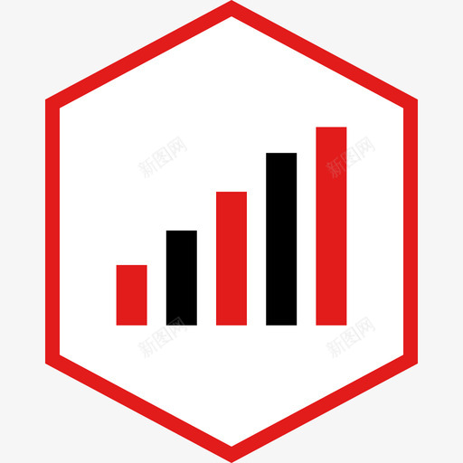 统计信息图形红色3平坦图标svg_新图网 https://ixintu.com 信息图形红色3 平坦 统计