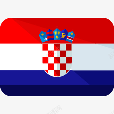 克罗地亚国旗2平坦图标图标