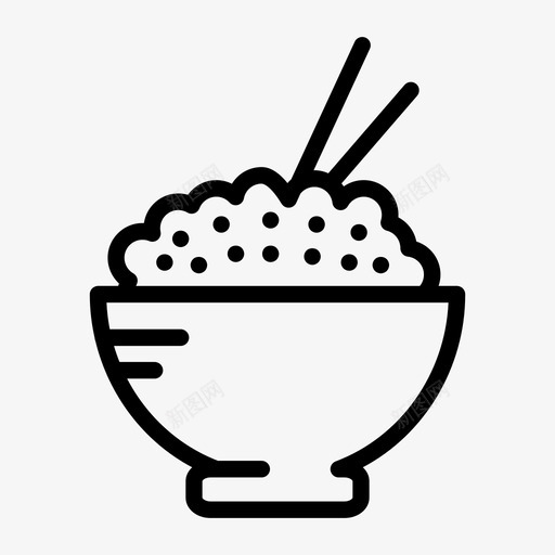 食物碗筷子图标svg_新图网 https://ixintu.com 厨房 烹饪 碗 筷子 米饭 食物