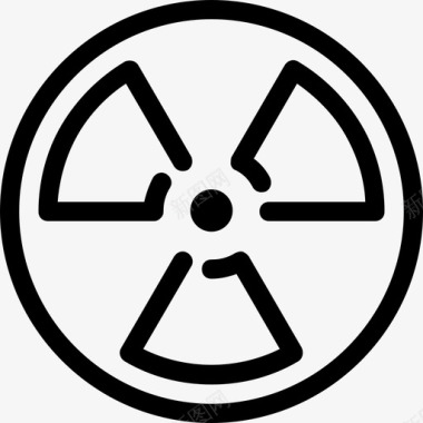 核能能源8线性图标图标