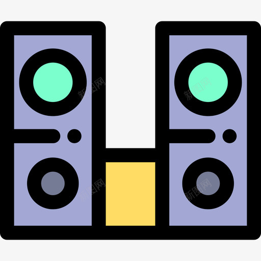 音频播放器音乐图标5线性颜色svg_新图网 https://ixintu.com 线性颜色 音乐图标5 音频播放器