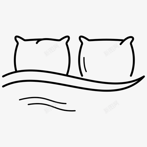 床被褥床架图标svg_新图网 https://ixintu.com 床 床架 枕头 毯子 被褥