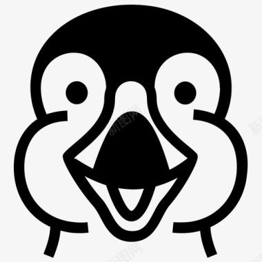 海雀海雀脸海雀头图标图标