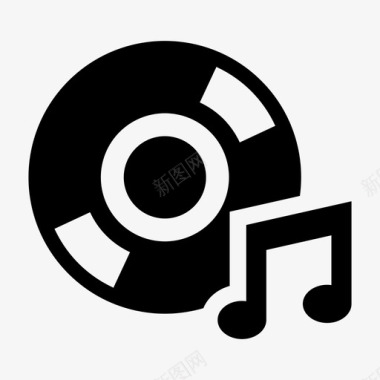 音频cd音乐音符图标图标
