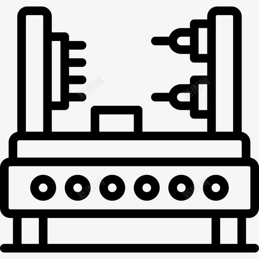 工业机器人工业6线性图标svg_新图网 https://ixintu.com 工业6 工业机器人 线性