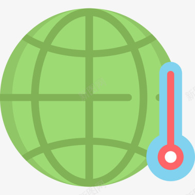 全球变暖生态学8平坦图标图标