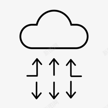 云存储云计算云数据库图标图标