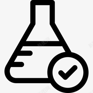 烧瓶科学技术2线性图标图标