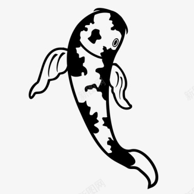 锦鲤鱼动物装饰鱼图标图标