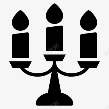蜡烛装饰节日图标图标