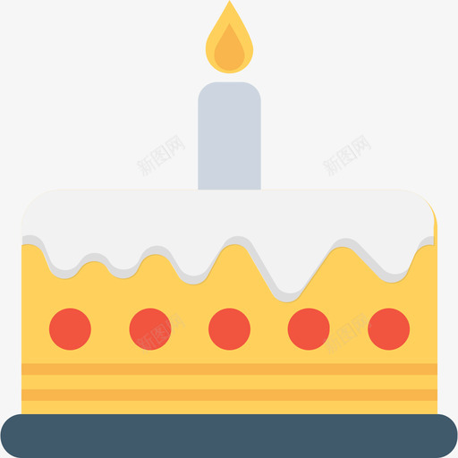 生日蛋糕派对和庆祝活动扁平图标svg_新图网 https://ixintu.com 扁平 派对和庆祝活动 生日蛋糕