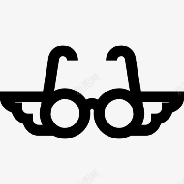 眼镜摇滚乐8直线型图标图标