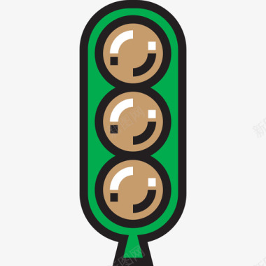 豌豆健康食品10原色图标图标