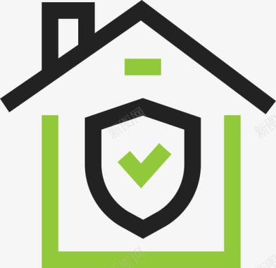 房子安全家庭安全保护图标图标