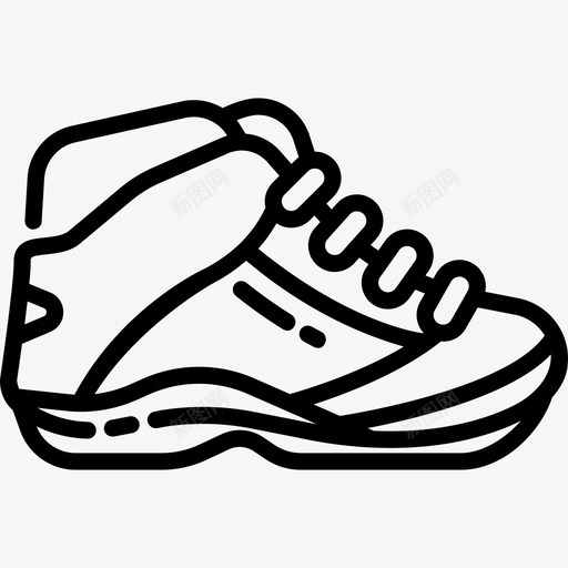 长靴夏季运动4直线型图标svg_新图网 https://ixintu.com 夏季运动4 直线型 长靴