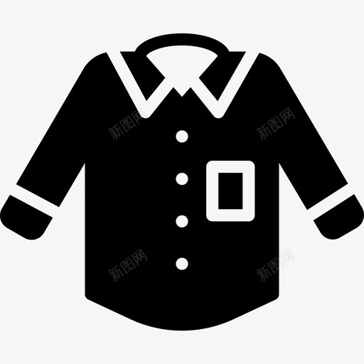 衬衫男装2填充图标svg_新图网 https://ixintu.com 填充 男装2 衬衫