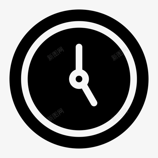 挂钟五点钟时间图标svg_新图网 https://ixintu.com 五点钟 手表 挂钟 时间