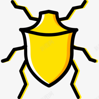 甲虫昆虫4黄色图标图标