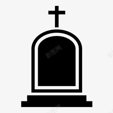 坟墓死亡万圣节图标图标