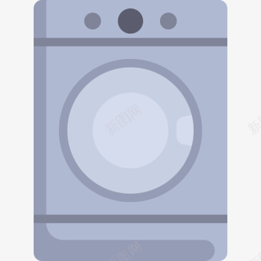 干衣机洗衣房洗涤6扁平图标图标