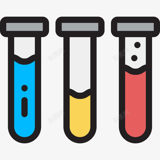 试管实验室5线性颜色图标svg_新图网 https://ixintu.com 实验室5 线性颜色 试管