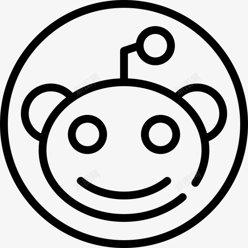 Reddit社交媒体24线性图标svg_新图网 https://ixintu.com Reddit 社交媒体24 线性