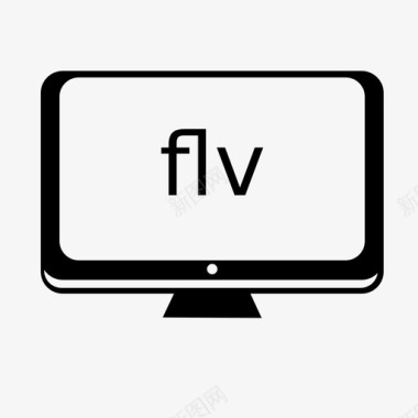flv文件格式flash视频图标图标