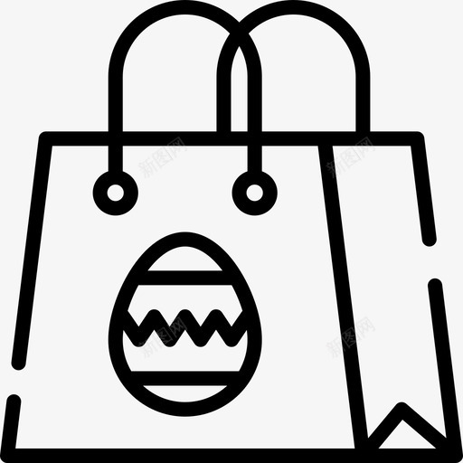 购物袋复活节6直线型图标svg_新图网 https://ixintu.com 复活节6 直线型 购物袋