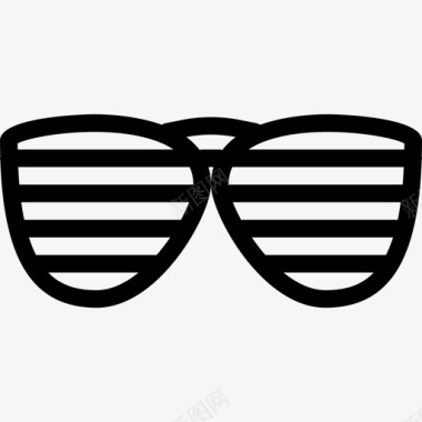 太阳眼镜hipster3直线型图标图标