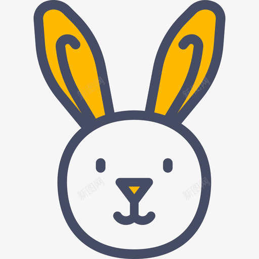 复活节兔子复活节4线性颜色图标svg_新图网 https://ixintu.com 复活节4 复活节兔子 线性颜色