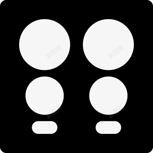 炉子2户实心图标svg_新图网 https://ixintu.com 2户 实心 炉子