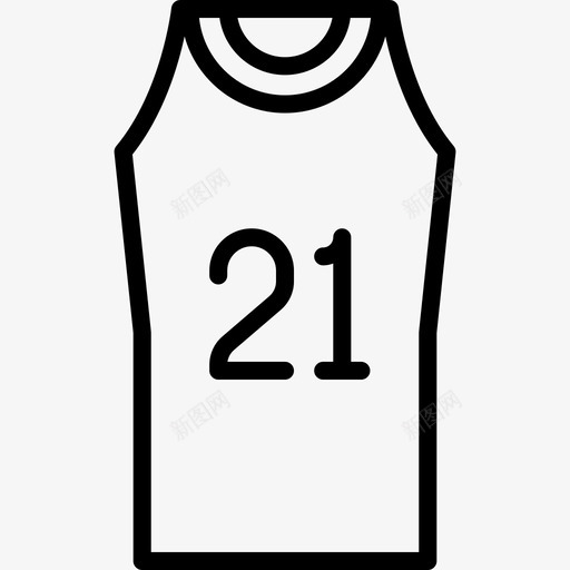 篮球运动衫22号衣服直线型图标svg_新图网 https://ixintu.com 22号衣服 直线型 篮球运动衫