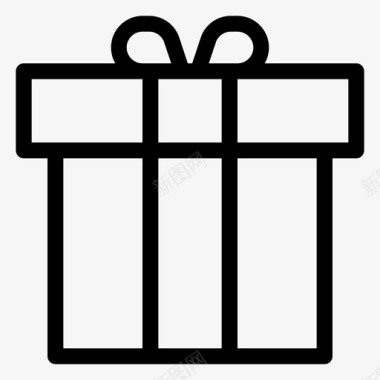 礼品奖品盒子图标图标