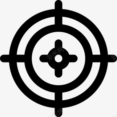 圆形目标游戏10直线图标图标