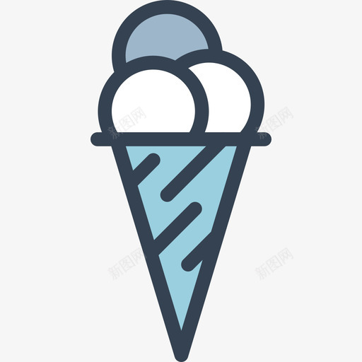冰淇淋美味2原色图标svg_新图网 https://ixintu.com 冰淇淋 原色 美味2