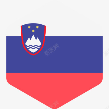 斯洛文尼亚国际国旗2六边形图标图标