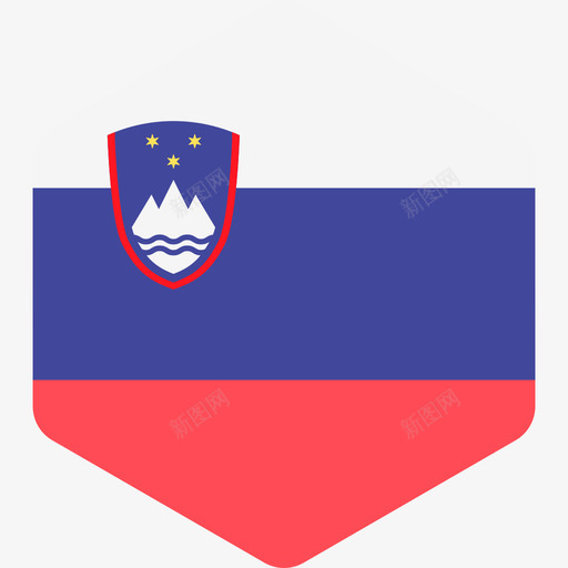 斯洛文尼亚国际国旗2六边形图标svg_新图网 https://ixintu.com 六边形 国际国旗2 斯洛文尼亚